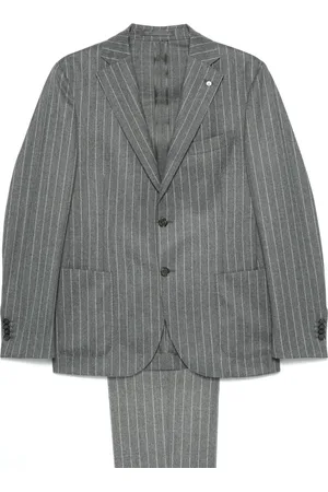 LUIGI BIANCHI MANTOVA Traje con estampado de rayas diplomáticas