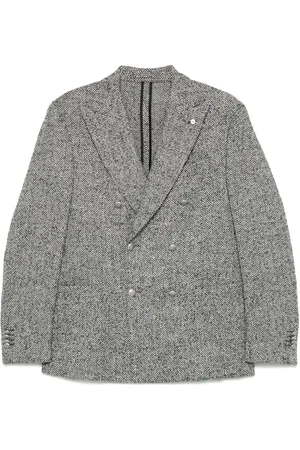 LUIGI BIANCHI MANTOVA Blazer con estampado pied de poule