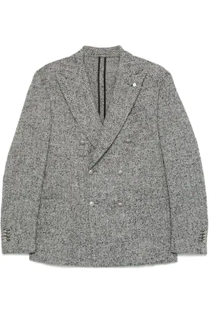 LUIGI BIANCHI MANTOVA Blazer con estampado pied de poule