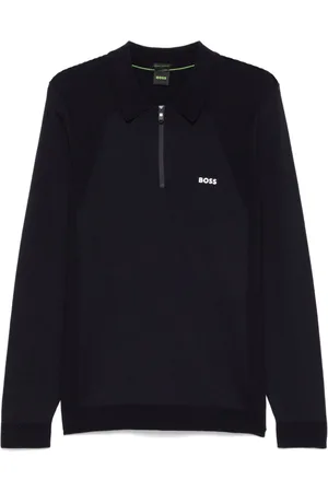 HUGO BOSS Playera tipo polo con logo engomado