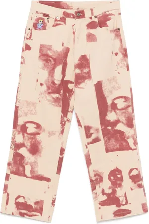 KIDSUPER STUDIOS Pantalones Faces Collage
