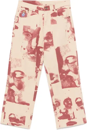 KIDSUPER STUDIOS Pantalones Faces Collage