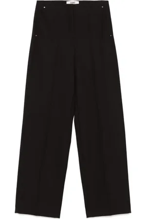Fendi Pantalones de lana tejido grain de poudre