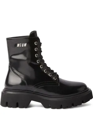 Msgm Botas militares con letras del logo