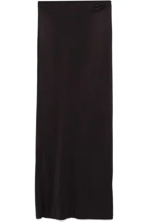 Helmut Lang Falda larga con acabado satinado