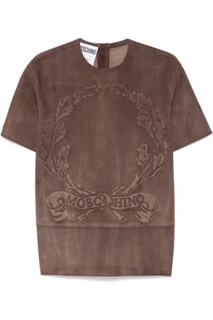 Moschino Playera de gamuza con motivo en relieve