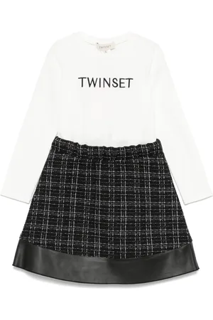 Twin-Set Set de falda con logo bordado