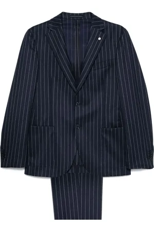 LUIGI BIANCHI MANTOVA Traje con estampado de rayas diplomáticas