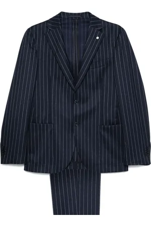 LUIGI BIANCHI MANTOVA Traje con estampado de rayas diplomáticas