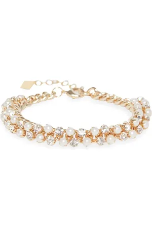 ROSANTICA Pulsera con detalles de cristal y perlas artificiales