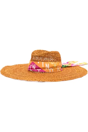 VALENTINO GARAVANI Sombrero de verano con ala ancha y detalle de mascada
