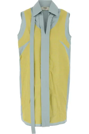 Fendi Vestido corto con diseño de dos tonos