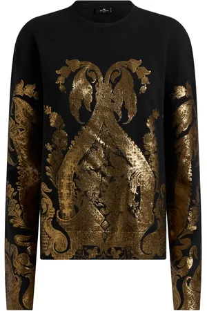 Etro Suéter con estampado metalizado
