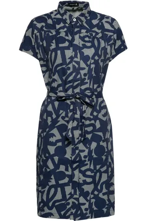 AGNÈS B. Vestido camisero con estampado Allover