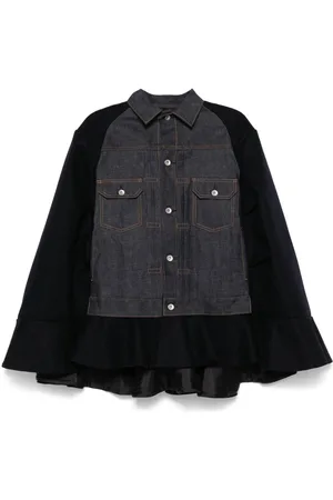 SACAI Capa con panel de mezclilla