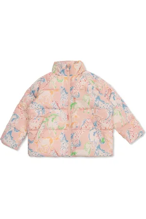 Stella McCartney Chamarra capitonada con caballos estampados