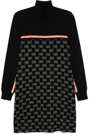 Liu Jo Vestido corto tejido con logo en jacquard