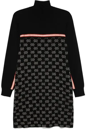 Liu Jo Vestido corto tejido con logo en jacquard