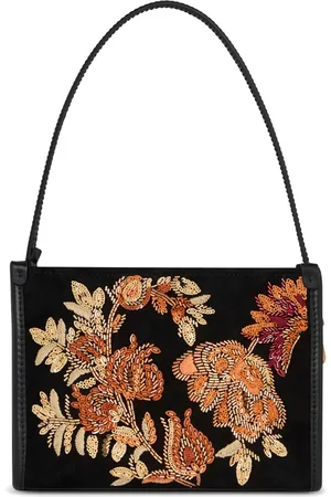 Etro Bolsa de mano de gamuza bordada