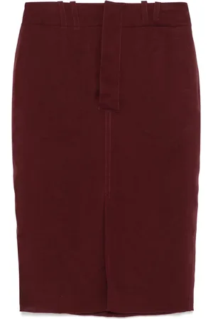 Saint Laurent Falda lápiz de seda