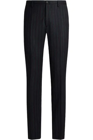 Etro Pantalones de vestir con rayas diplomáticas estampadas