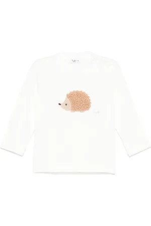 Il gufo Playera con aplique de erizo