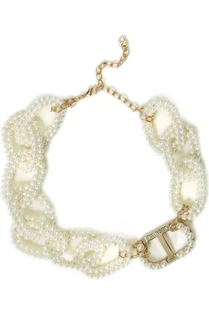 Twin-Set Collar Oval T con detalle de perlas