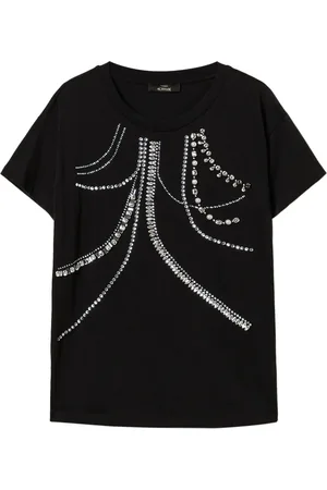 Twin-Set Playera con detalles de cristal