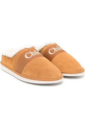 Chloé Slippers con logo estampado