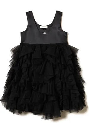Twin-Set Vestido de tul con volantes