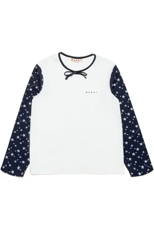 Marni Playera manga larga con detalle de moño