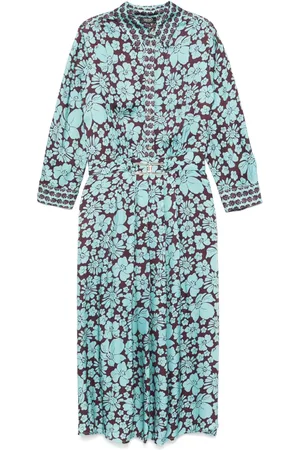 Liu Jo Vestido camisero satinado con estampado floral