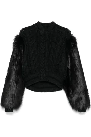 Givenchy Cárdigan con ribete de pelo artificial