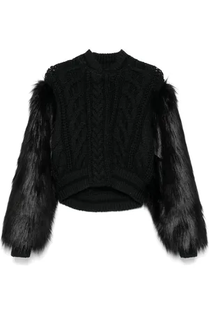 Givenchy Cárdigan con ribete de pelo artificial