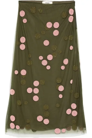 Fendi Falda con tutú con lunares estampados