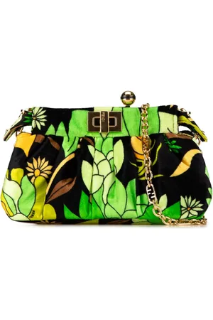 Fendi Bolsa de hombro Velvet Peekaboo Click Clutch on Chain 2010-2023