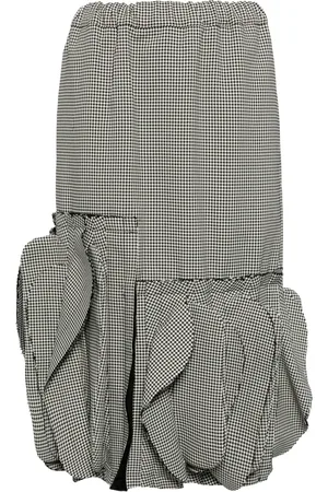 Comme des Garçons Falda con motivo pied de poule
