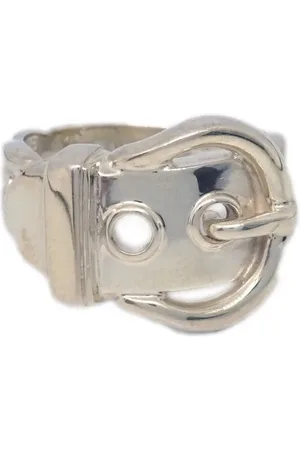 Hermès Anillo Boucle Sellier en plata de ley 1990-2000