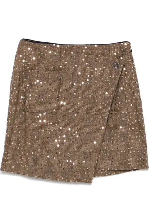 DKNY Falda corta bordada con lentejuelas