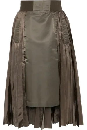 SACAI Falda plisada con paneles