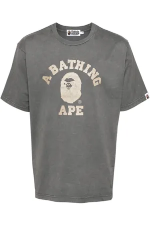 A Bathing Ape Playera con logo estampado