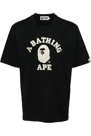 A Bathing Ape Playera con logo estampado