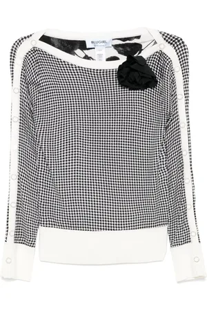 Blugirl Top con motivo pied de poule