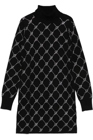 MISS BLUMARINE Vestido con logo de strass