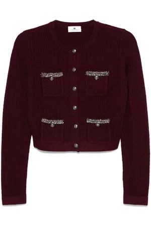 Elisabetta Franchi Cárdigan de bouclé bordado
