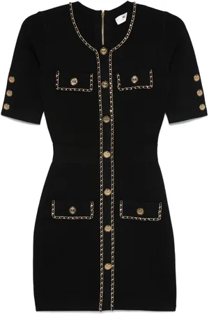 Elisabetta Franchi Vestido corto con detalle de cadena