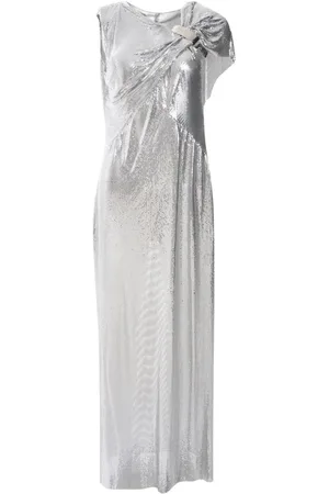 Paco rabanne Vestido de fiesta de malla metalizado