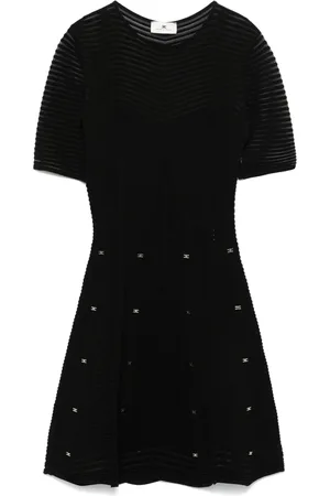 Elisabetta Franchi Vestido corto con motivo de espiga