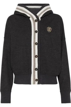 Brunello Cucinelli Cárdigan con aplique del logo