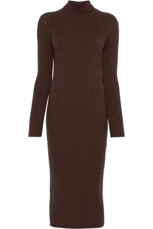Twin-Set Vestido midi tejido de canalé